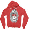 girl and skull Zipper Hoodie