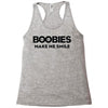 boobies make me smile Racerback Tank