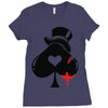 poker hat ace of spades Ladies Fitted T-Shirt