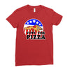 vote for pizza Ladies Fitted T-Shirt