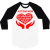 autism mom my heart 3/4 Sleeve Shirt