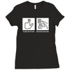 push button receive bacon Ladies Fitted T-Shirt