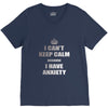 i can't keep calm because i have anxiety V-Neck Tee