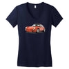 red car Women's V-Neck T-Shirt