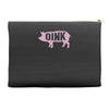 pig oink funny Accessory Pouches