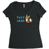 foxy nerd Women's Triblend Scoop T-shirt