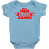 real men and women play games Baby Onesie