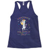 Unicorns are born in July Racerback Tank