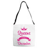 queens are born in december Adjustable Strap Totes