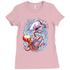 octopus vs shark Ladies Fitted T-Shirt