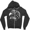 eagle ornate Zipper Hoodie