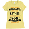 Super Cool Father Of A Freaking Awesome Son Ladies Fitted T-Shirt