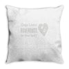 dogs leave paw prints on your heart Throw Pillow