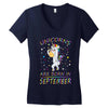 Unicorns are born in September Women's V-Neck T-Shirt