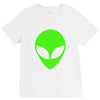 uomo alieno ufo stampa verde fluo divertente mitiche V-Neck Tee