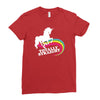 totally straight funny rainbow unicorn gay pride novelty fashion Ladies Fitted T-Shirt