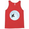 Biker Dinosaur - Dinosaur Riding A Bike To The Moon Tank Top
