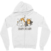 crazy cat lady Zipper Hoodie
