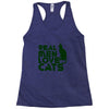 real men love cats, funny quote Racerback Tank