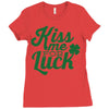 kiss me for luck Ladies Fitted T-Shirt