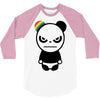 angry panda rainbow 3/4 Sleeve Shirt