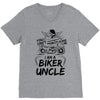 You Cant Scare Me I am Biker Uncle V-Neck Tee