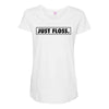 just floss border Maternity Scoop Neck T-shirt
