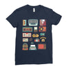 vintage electronic retro technology Ladies Fitted T-Shirt