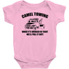 camel towing mens t shirt tee funny tshirt tow service toe college hum Baby Onesie