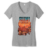 run! Women's V-Neck T-Shirt