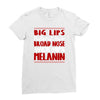 big lips natural hair Ladies Fitted T-Shirt