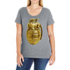 gold grenade Ladies Curvy T-Shirt