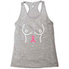 breast with pink ribbon Racerback Tank