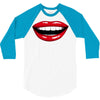 lips red 3/4 Sleeve Shirt