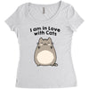 i am in love with cats Women's Triblend Scoop T-shirt