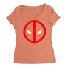 deadpool logo avengers marvel comics gift Women's Triblend Scoop T-shirt