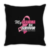 My Grandma Is A Survivor Throw Pillow