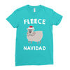 fleece navidad Ladies Fitted T-Shirt