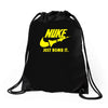 nuke just bomb it Drawstring Bags
