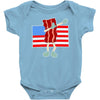 bacon american flag dab Baby Onesie