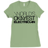 worlds okayest electrician Ladies Fitted T-Shirt
