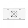 Compass Whit Circle License Plate