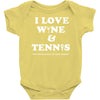 wine and tennis tee Baby Onesie