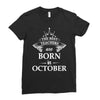 The best teachers are born in Octobe Ladies Fitted T-Shirt