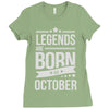 legends are born in october Ladies Fitted T-Shirt