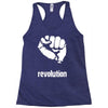power to the people fist revolution Racerback Tank