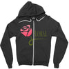 floral Zipper Hoodie