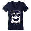 mr. robot tv series banksy fsociety Women's V-Neck T-Shirt