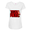 funny techno viking 3, ideal birthday present or gift Maternity Scoop Neck T-shirt