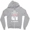 All i Need is Love A Camera Zipper Hoodie
